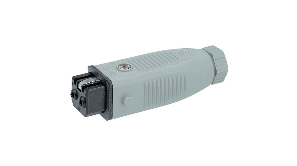 Hirschmann, ST IP54 Grey Cable Mount 2P+PE Straight Industrial Power Connector, 10A, 250V