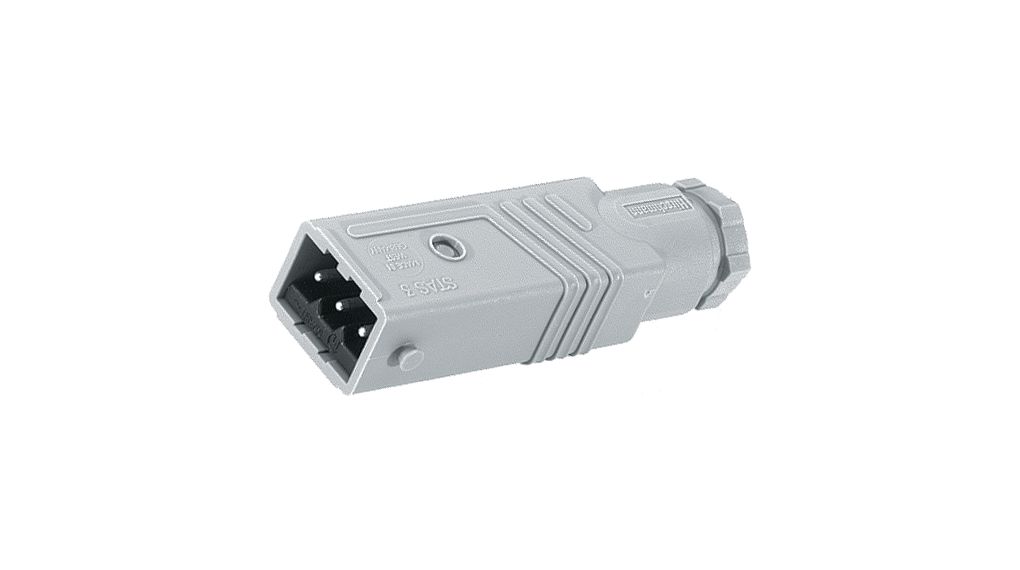 Hirschmann, ST IP54 Grey Cable Mount 5P+PE Straight Industrial Power Connector, 10A, 250V