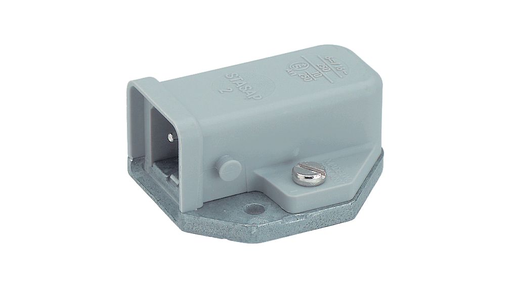 Hirschmann, ST IP54 Grey Surface Mount Mount 2P+PE Straight Industrial Power Connector, 10A, 250V