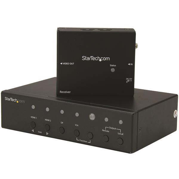 StarTech.com 2 Port VGA, DisplayPort, HDMI over HDBaseT HDMI Extender 70 m, 4096 x 2160 pixel Maximum Resolution