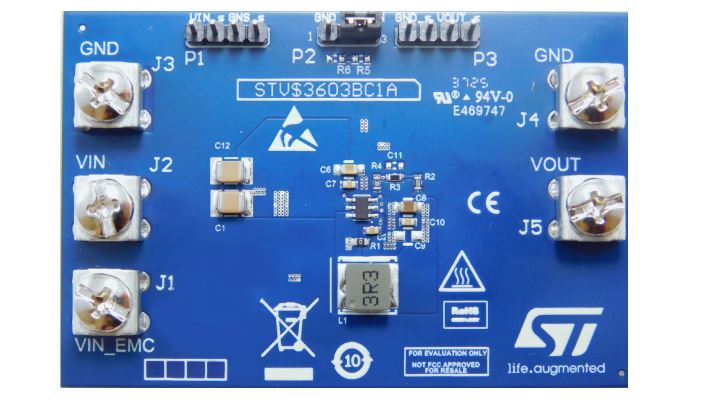 STMicroelectronics Evaluation Board Buck Converter Evaluation Board STEVAL-3603BC1