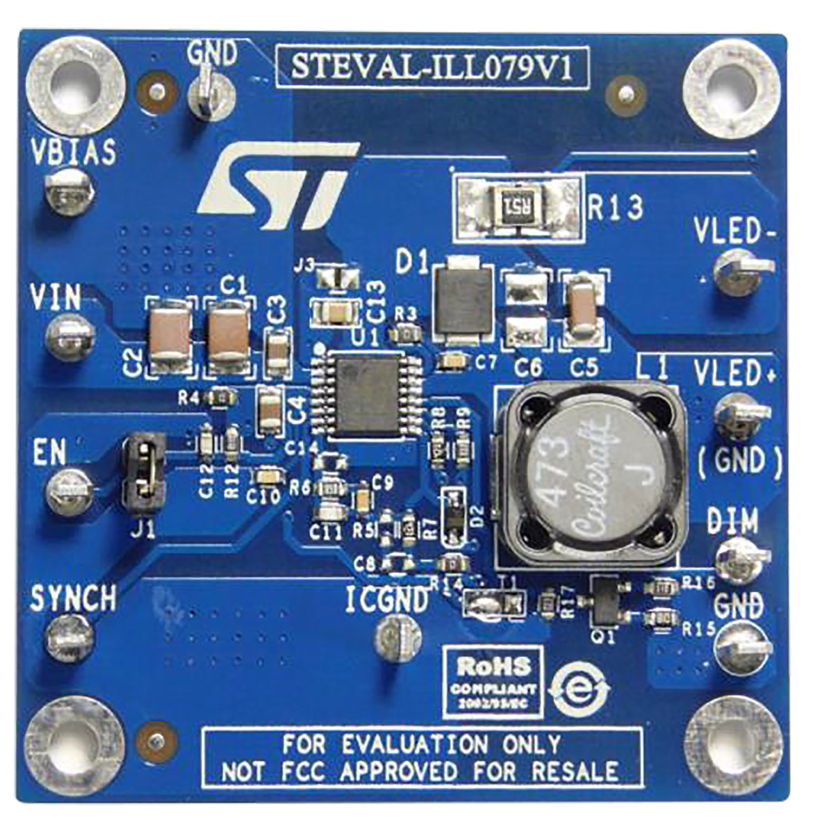STMicroelectronics STEVAL-ILL079V1 STEVAL LED Driver Evaluation Board for LED6000 for High Power LED