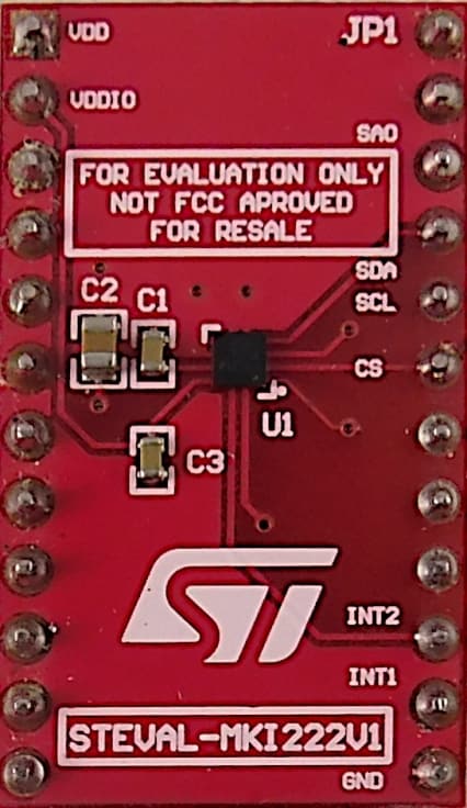STMicroelectronics STEVAL-MKI222V1 Accelerometer Sensor Evaluation Kit for LIS2DU12 STEVAL-MKI109V3