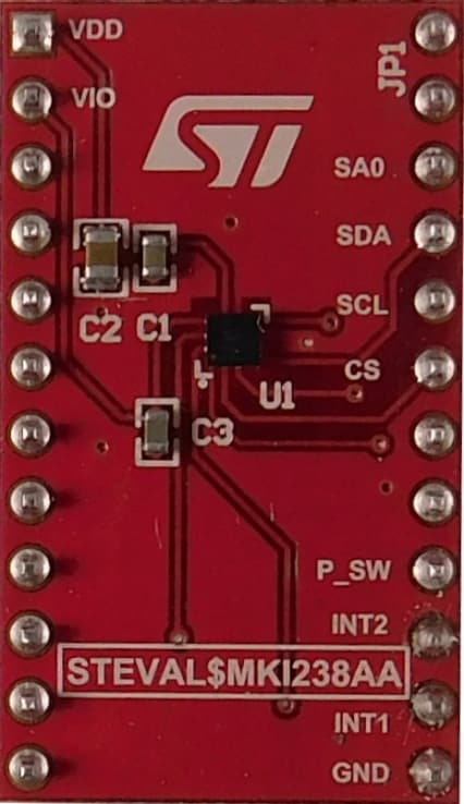 STMicroelectronics STEVAL-MKI238A Accelerometer Sensor Evaluation Kit for LIS2DUX12 STEVAL-MKI109V3