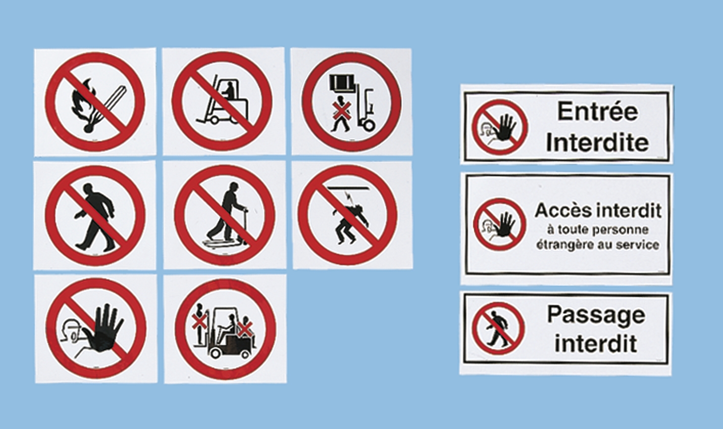 Brady Polyethylene Terephthalate Entrée interdite Prohibition Sign, French