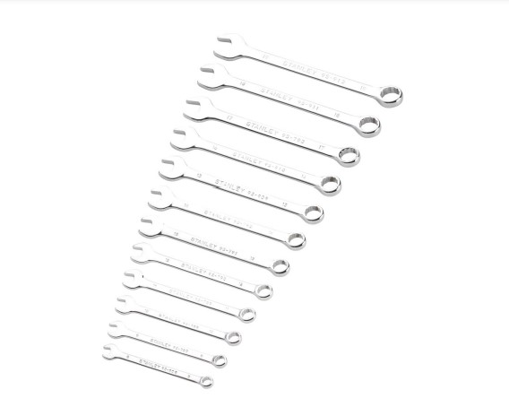 Stanley 12-Piece Spanner Set, 18, 9, 8, 14, 15, 16, 13, 17, 12, 19, 11, 10, Chrome Vanadium Steel