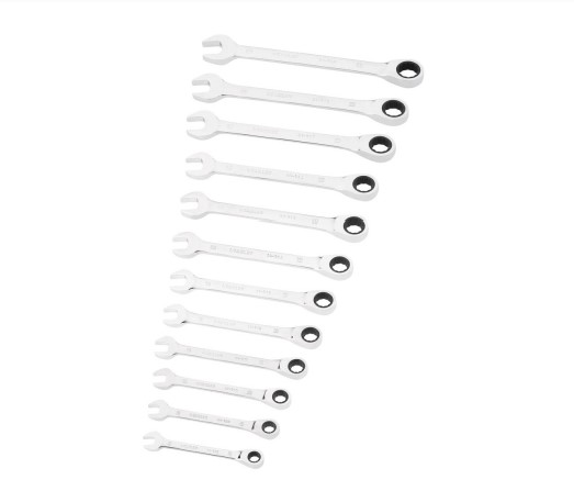 Stanley 12-Piece Spanner Set, Chrome Vanadium Steel