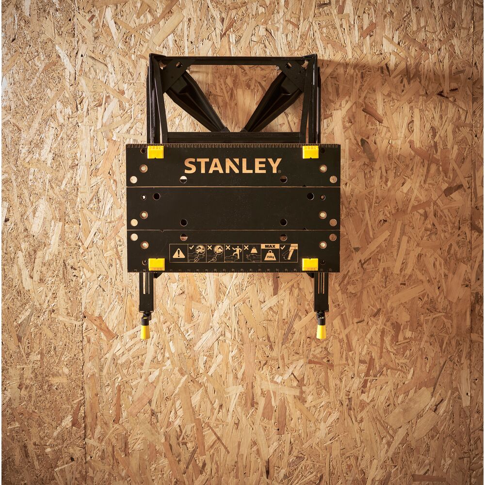 stst83400-1 Stanley STST83400-1 Portable Steel Workbench & Vice, 250kg Max Load Adjustable Height, 505 cm x 775cm x 50 cm