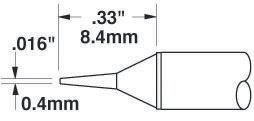 Metcal STTC 0.4 mm Conical 8.4 mm Soldering Iron Tip for use with MX-RM3E, MX-H1-AV