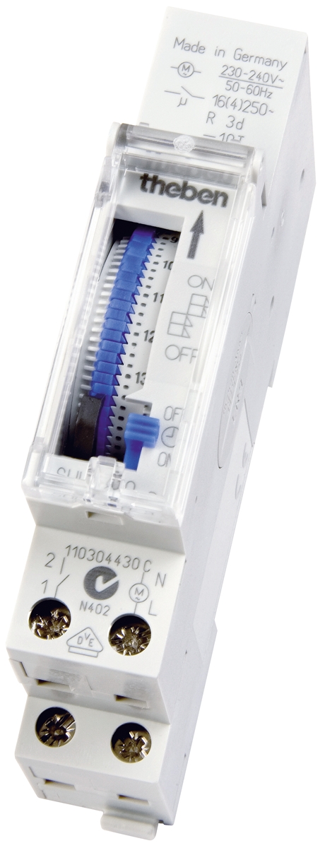 Theben Analogue SUL DIN Rail Time Switch, 1-Channel 230 V ac