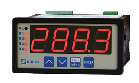 Simex SUR-94 LED Digital Panel Multifunction Meter for Current, Voltage, Temperature,  43 mm  x 90.5 mm