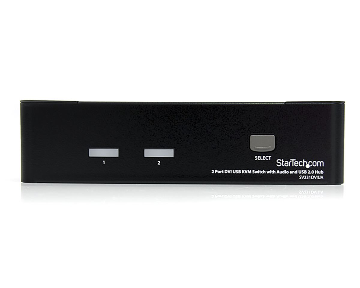sv231dviua StarTech.com 2 Port 1 Displays USB DVI KVM Switch 3.5 mm Stereo 1920 x 1200 pixel Maximum Resolution