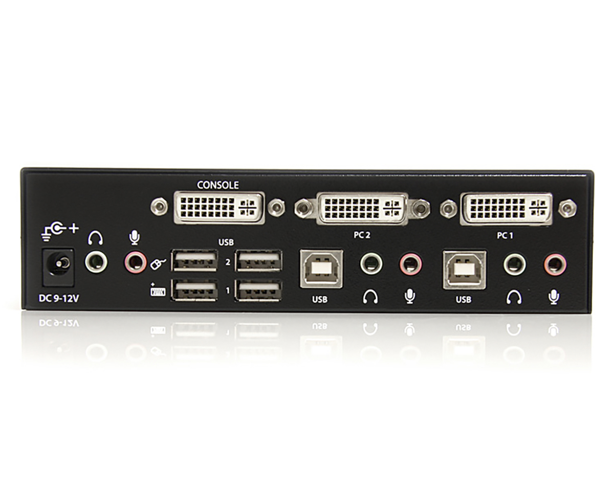 sv231dviua StarTech.com 2 Port 1 Displays USB DVI KVM Switch 3.5 mm Stereo 1920 x 1200 pixel Maximum Resolution