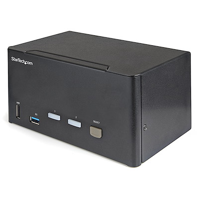 StarTech.com 2 Port 3 Displays USB DisplayPort KVM Switch 3.5 mm Stereo 3480 x 2160 pixel Maximum Resolution