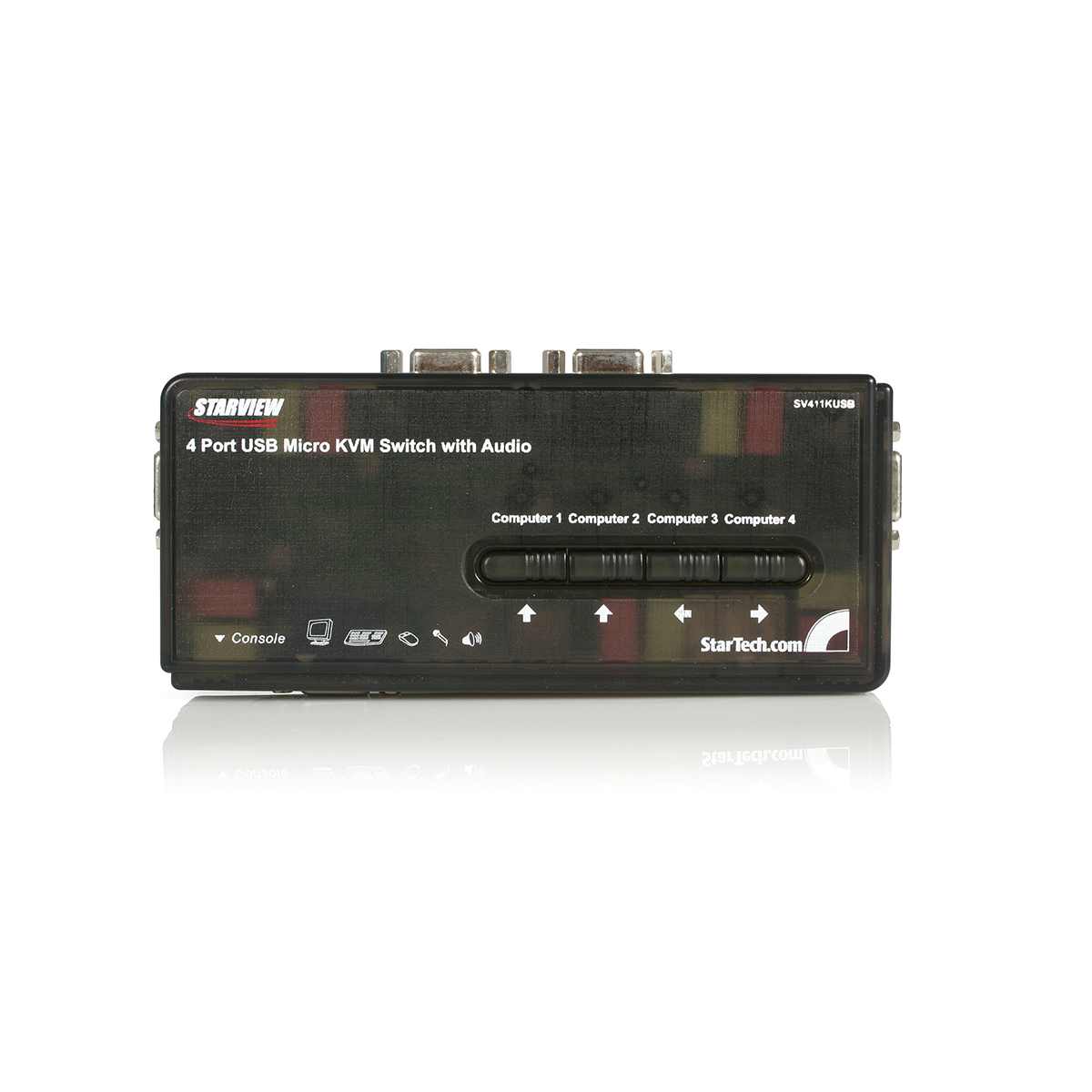 StarTech.com 4 Port 1 Displays USB VGA KVM Switch 3.5 mm Stereo 2048 x 1536 pixel Maximum Resolution
