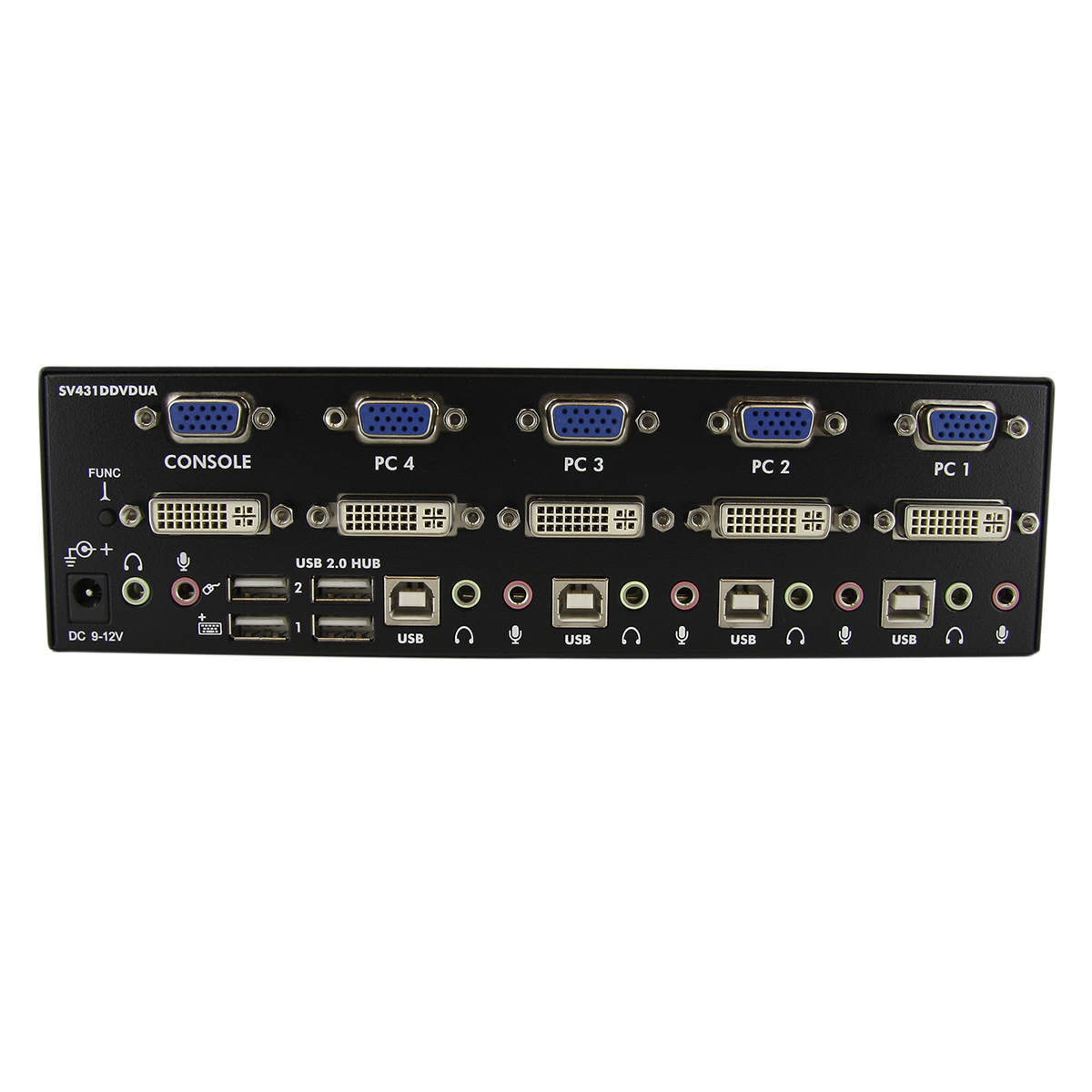 sv431ddvdua StarTech.com 4 Port 2 Displays USB DVI KVM Switch 3.5 mm Stereo 1920 x 1440 pixel Maximum Resolution
