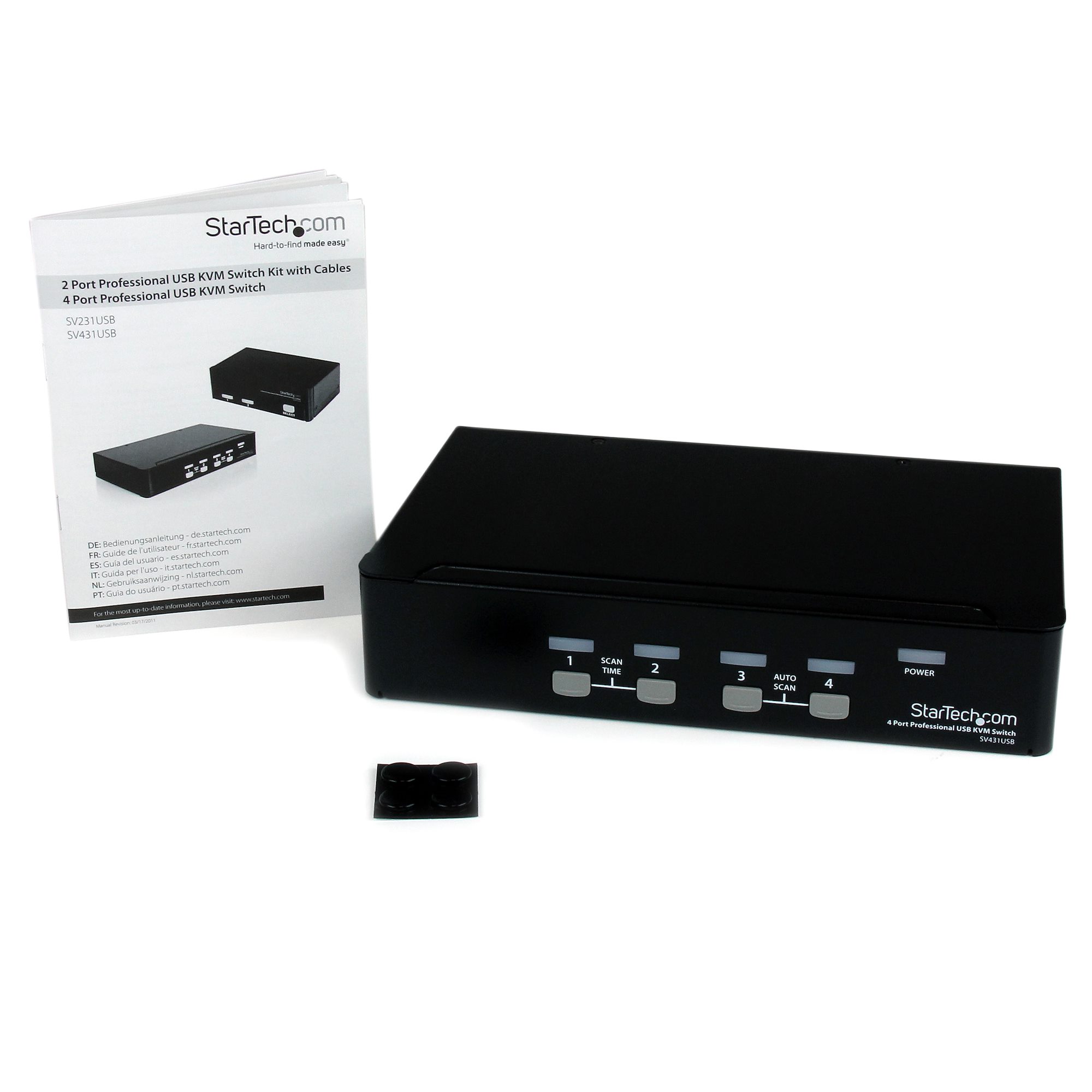 sv431usb StarTech.com 4 Port 1 Displays USB VGA KVM Switch 1920 x 1440 pixel Maximum Resolution