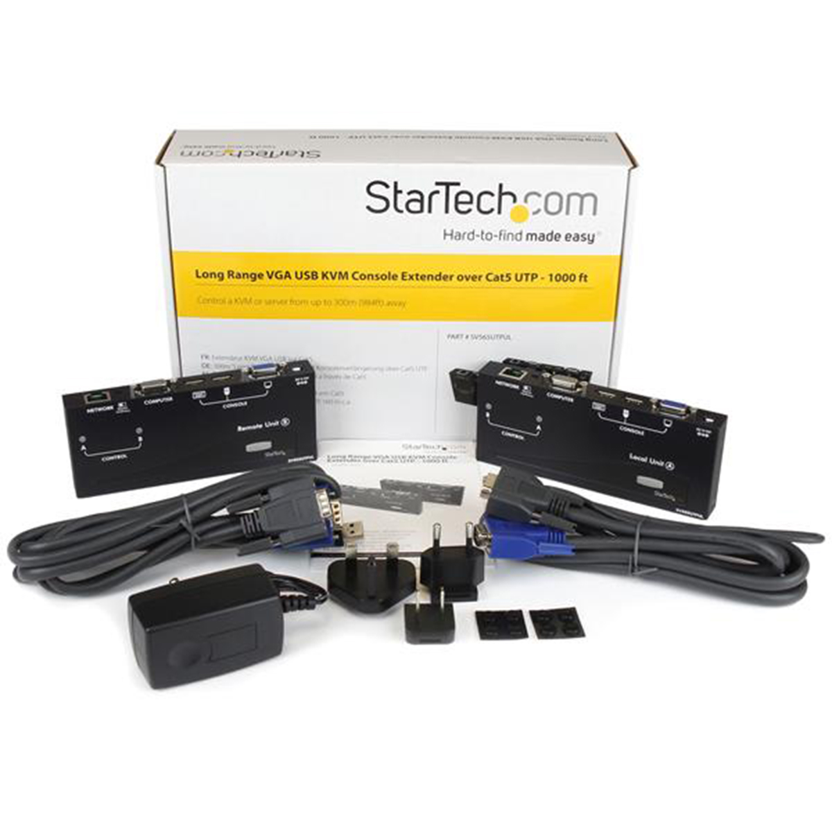 sv565utpul StarTech.com 1 USB Extender Pair VGA over Catx KVM Extender 300 m