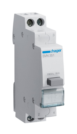 Hager Push Button Circuit Trip for use with Modular Devices