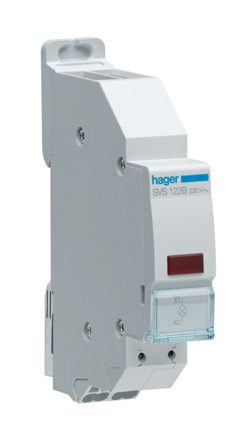 Hager, SVS, Panel Red LED Indicator, IP20, Rectangular, 230V