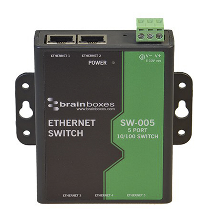 Brainboxes Unmanaged 5 Port Ethernet Switch