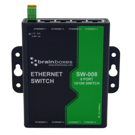 Brainboxes Unmanaged 8 Port Ethernet Switch