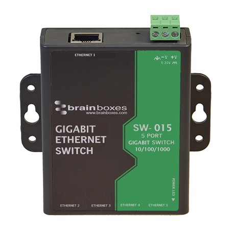 Brainboxes Unmanaged 5 Port Ethernet Switch