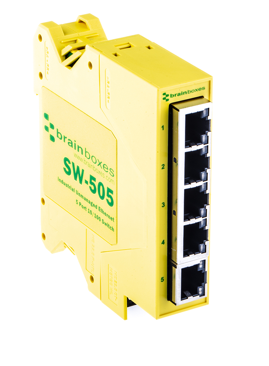 sw-505 Brainboxes Unmanaged 5 Port Ethernet Switch