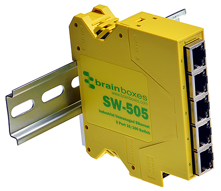 sw-505 Brainboxes Unmanaged 5 Port Ethernet Switch
