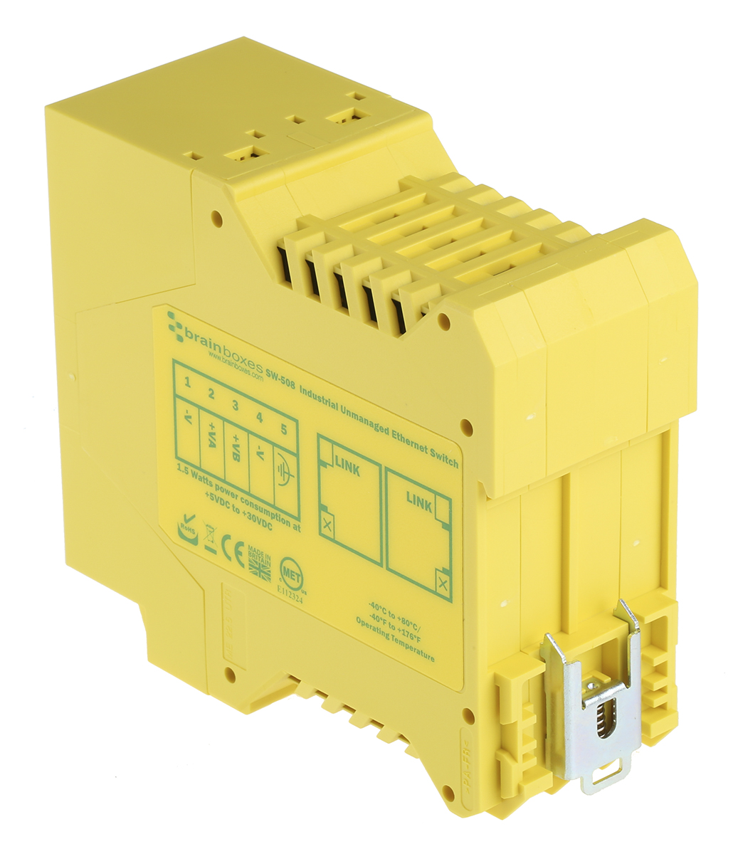 sw-508 Brainboxes Unmanaged 8 Port Ethernet Switch