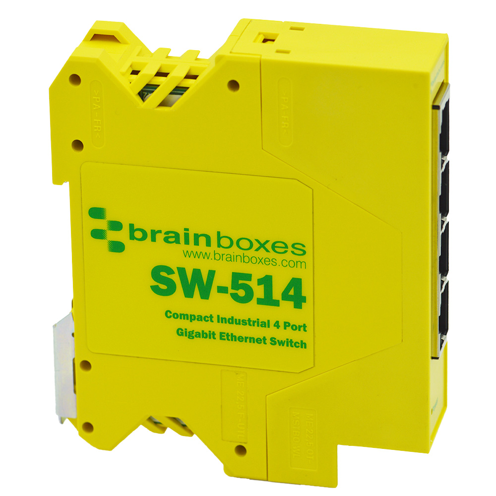 Brainboxes SW-514 Unmanaged 4 Port Network Switch