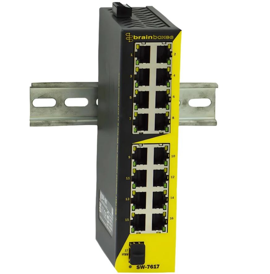 Brainboxes SW-7617 Unmanaged 16 Port Network Switch