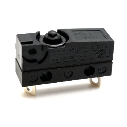 Zippy Snap Micro Switch, Solder Terminal, 6 A, 250 V ac, SPST-NC, IP67