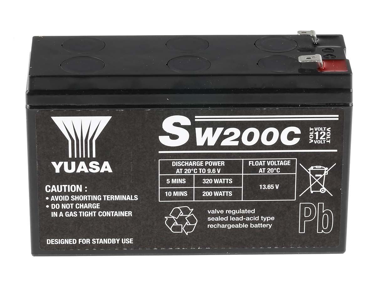 Yuasa 12 V, Faston Sealed Lead Acid Battery, 6.5 Ah, 51mm x 97.5 mm