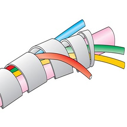 Alpha Wire Spiral Wrap, 0.375 in 9.5 mm Polyethylene FIT Wire Management Series