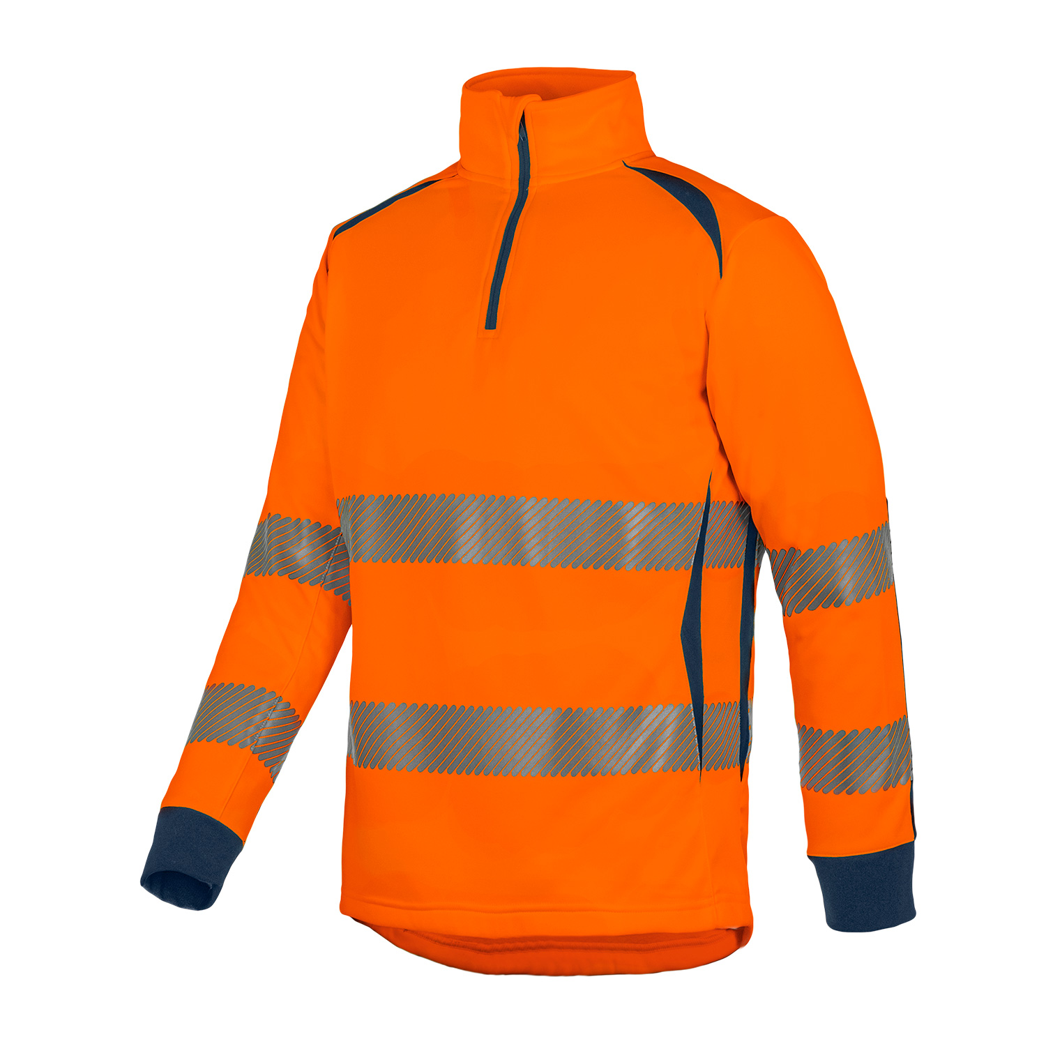 T2S Navy, Orange Unisex Hi Vis Sweatshirt, M