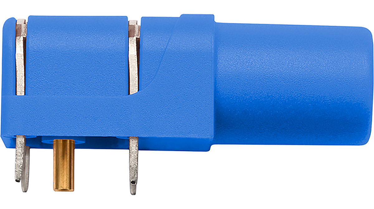 Schutzinger Blue Female Banana Socket, 4 mm Connector, Solder Termination, 1000V, 24A, Gold Plating