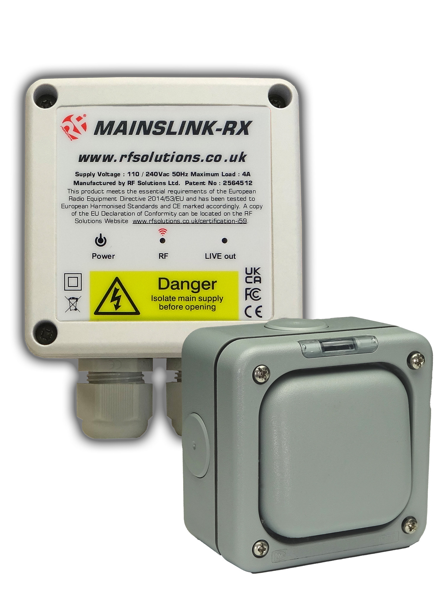 RF Solutions SWITCHLINK-8S1IP Remote Control System,868 MHz 1 Km