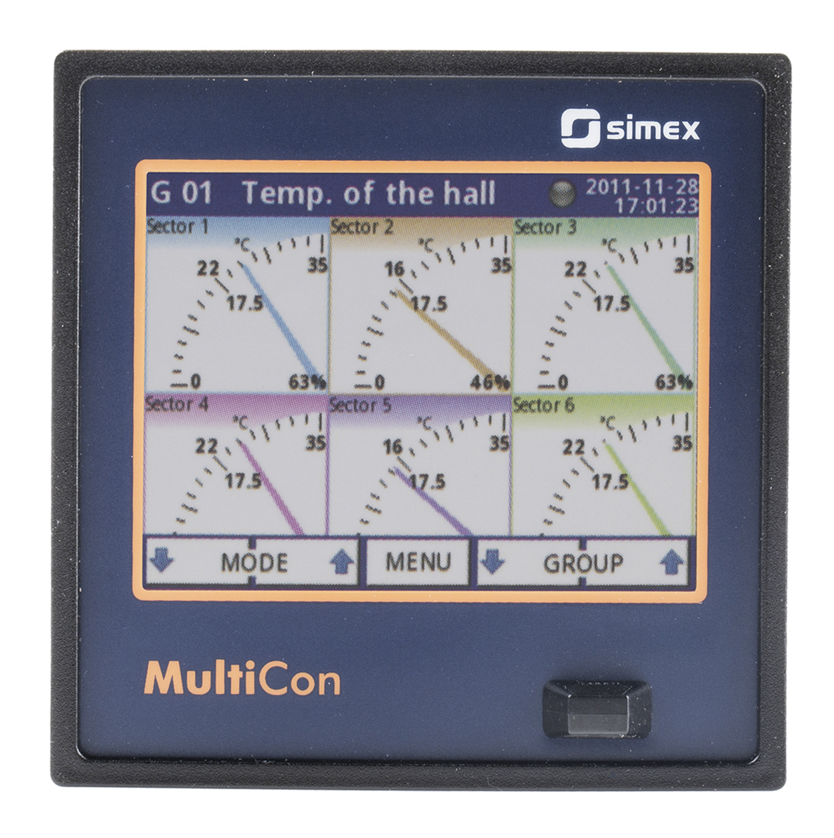 sx-cmc99-04f0-rs Simex SX-CMC99-04F0 4 Multichannel Controller Chart Recorder RTD, Thermocouple