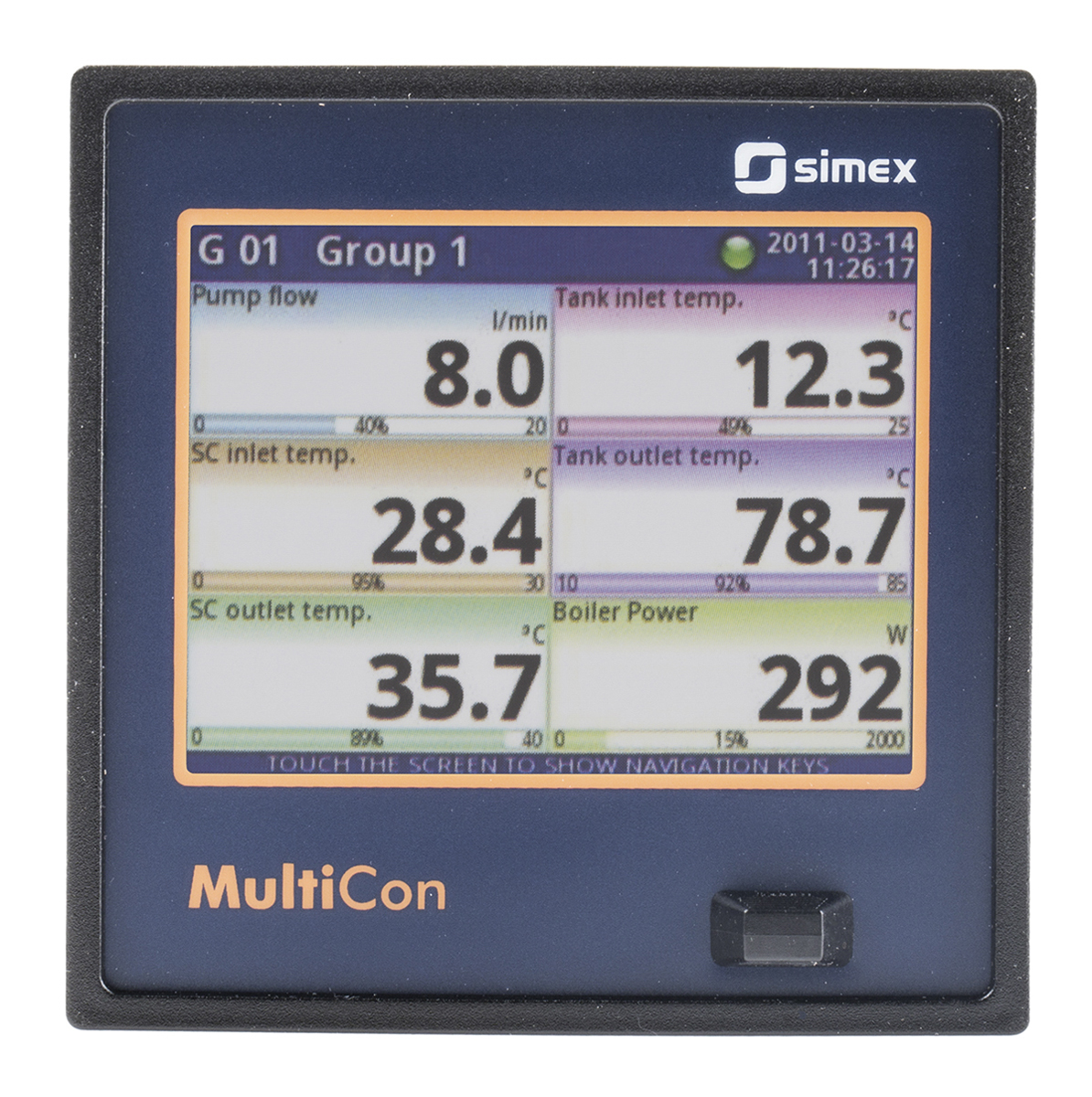 sx-cmc99-04f0-rs Simex SX-CMC99-04F0 4 Multichannel Controller Chart Recorder RTD, Thermocouple