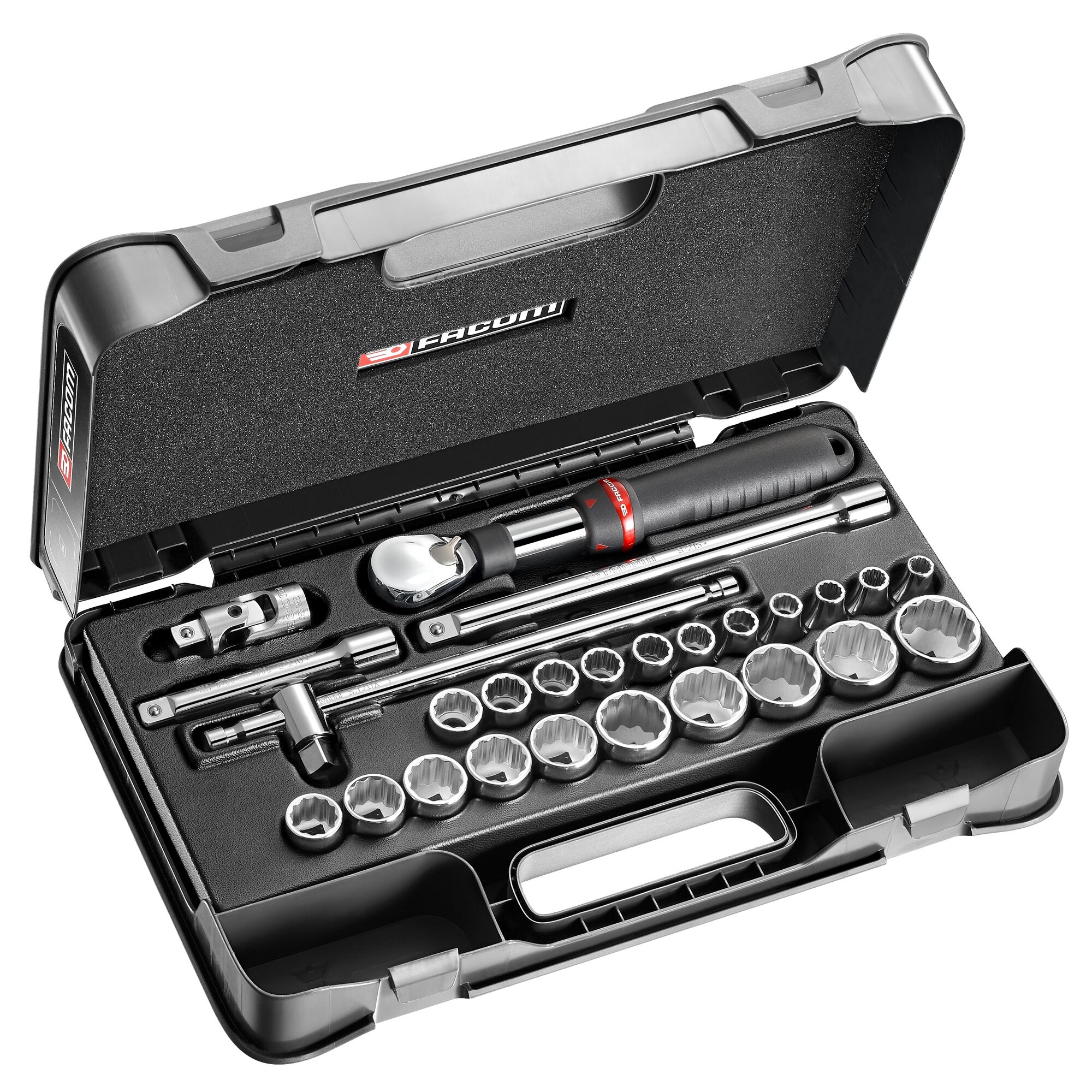 Facom 26-Piece 1/2 in 12 Point Bit Socket Set