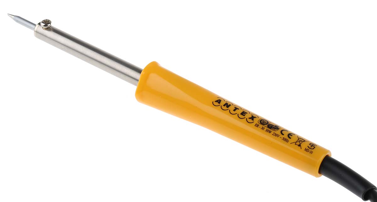 syn242a Antex Electronics Electric Soldering Iron, 230V, 30 W, for use with Antex Soldering Stations