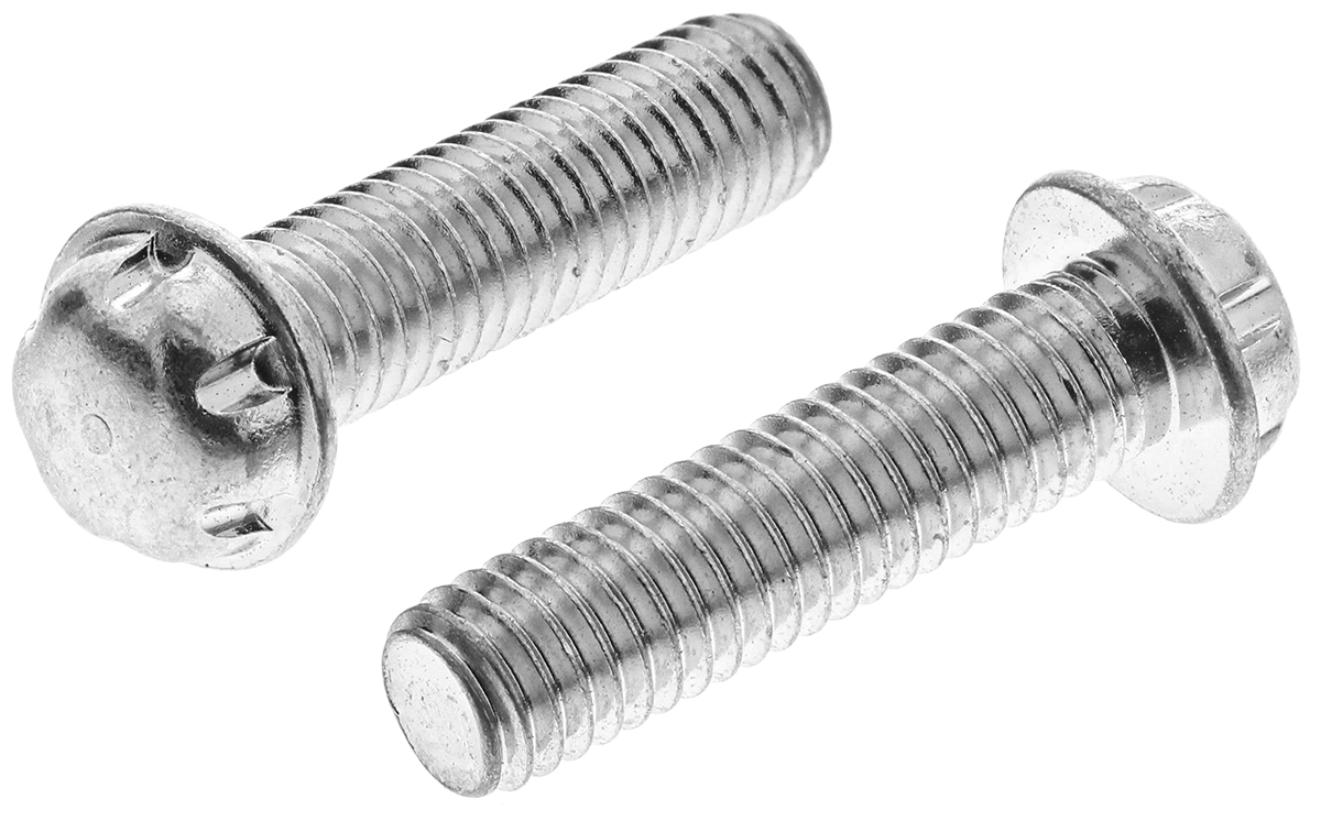 System Zero Zinc Plated Steel Flange Button Tamper Proof Security Screw, M3 x 12 mm