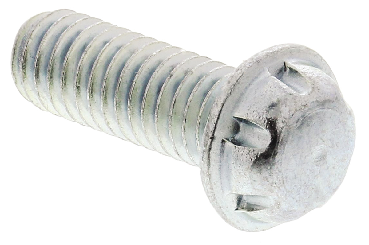 System Zero Zinc Plated Steel Flange Button Tamper Proof Security Screw, M4 x 12 mm