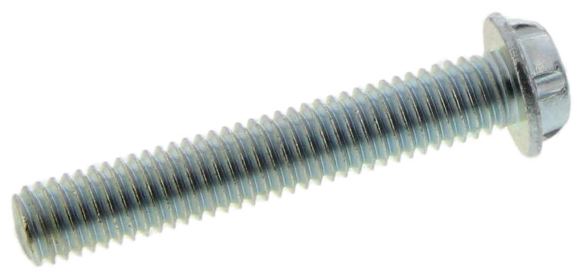System Zero Zinc Plated Steel Flange Button Tamper Proof Security Screw, M5 x 30 mm