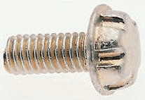 System Zero Plain Stainless Steel Flange Button Tamper Proof Security Screw, M6 x 40 mm