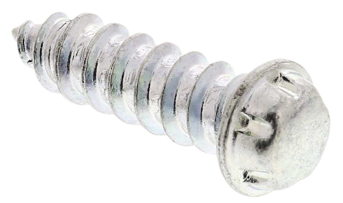 System Zero Zinc Plated Steel Flange Button Tamper Proof Security Screw, 6 x 12 mm