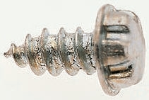 System Zero Plain Stainless Steel Flange Button Tamper Proof Security Screw, 8 x 19 mm