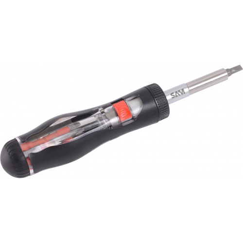 SAM 1/4 in Magnetic Torx, Slotted, Hexagon, Phillips, Pozidriv Ratchet Screwdriver, 275 mm length
