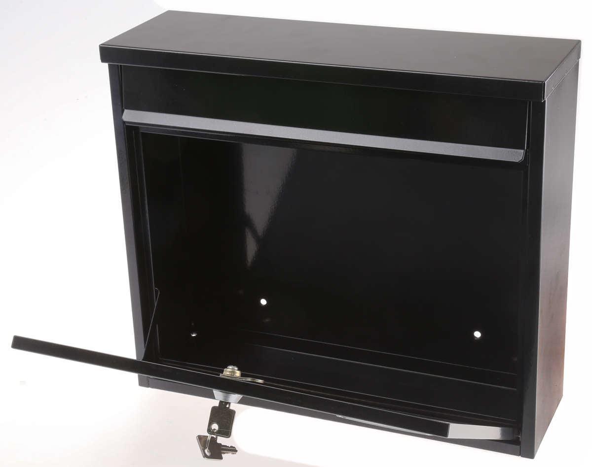 t02804 Rottner Comsafe Black Mailbox, 310 mm x 360 mm x 110 mm